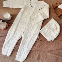 babylove 婴儿薄夹棉哈衣爬服