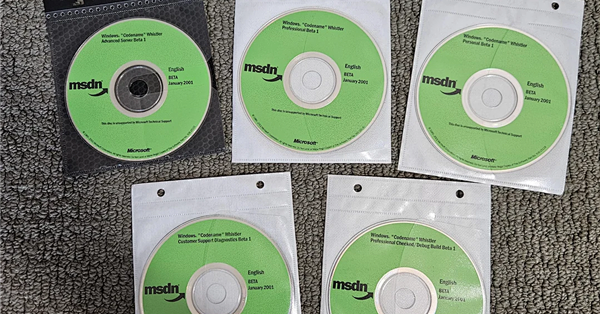 封存25年重见天日！网友捡到数百张微软MSDN老碟：内含XP早期测试盘