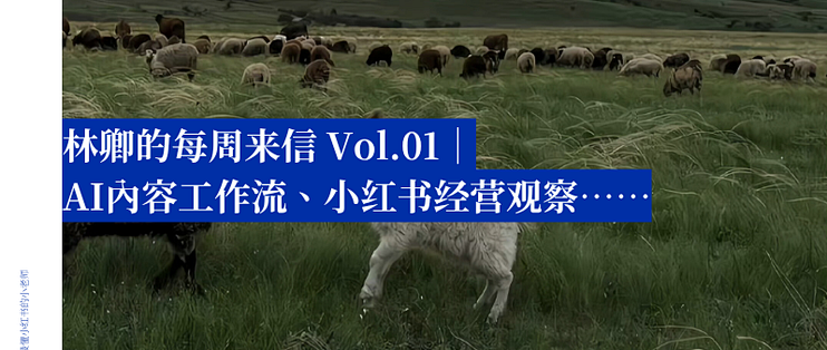 林卿的每周来信 Vol.01｜AI内容工作流、小红书经营观察……