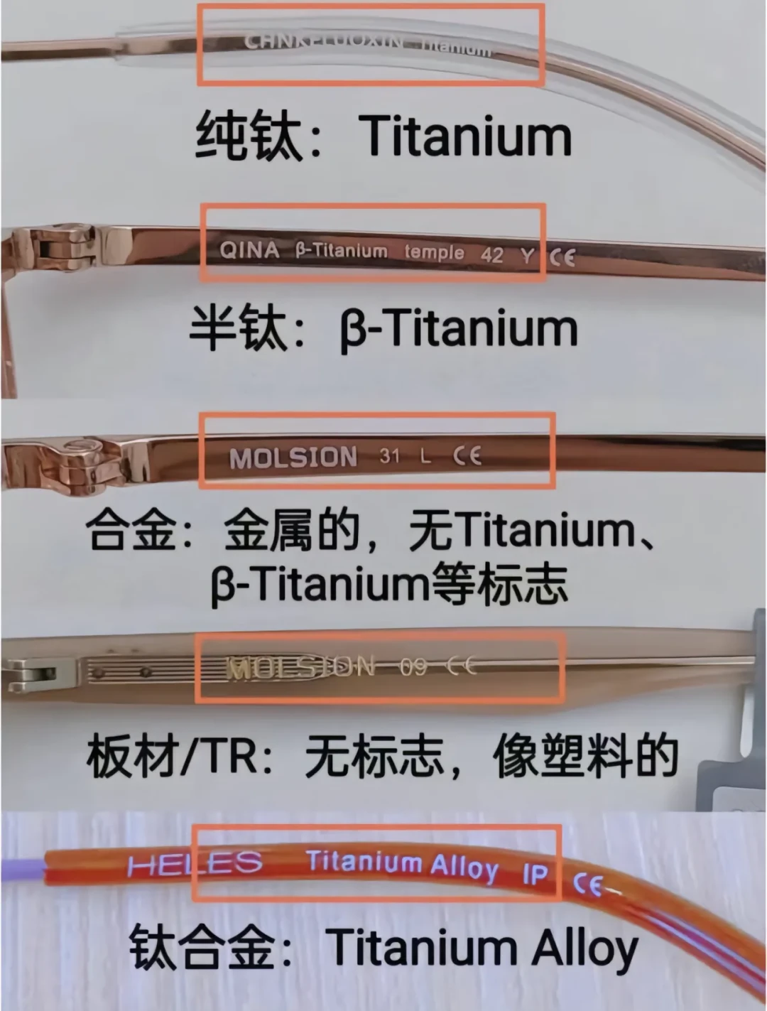 双11买钛架镜框先认镜腿刻字|纯钛、β钛、钛合金到底差在哪,付尾款前核对这两处