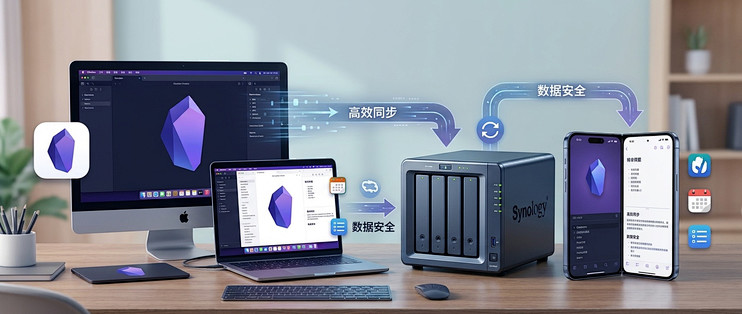 玩转Obsidian 02：电脑、手机同步太麻烦？手把手教你用NAS搞定！
