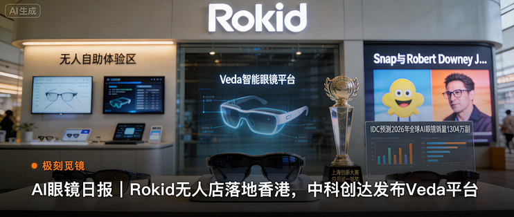 极刻觅镜 | AI眼镜日报｜Rokid无人店落地香港…