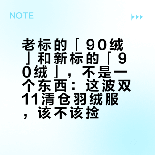 老标的「90绒」和新标的「90绒」，不是一个东西：这波双11清仓羽绒服，该不该捡？