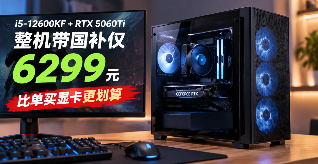 5060Ti单卡4800，整机才6299：这波显卡涨价真癫了