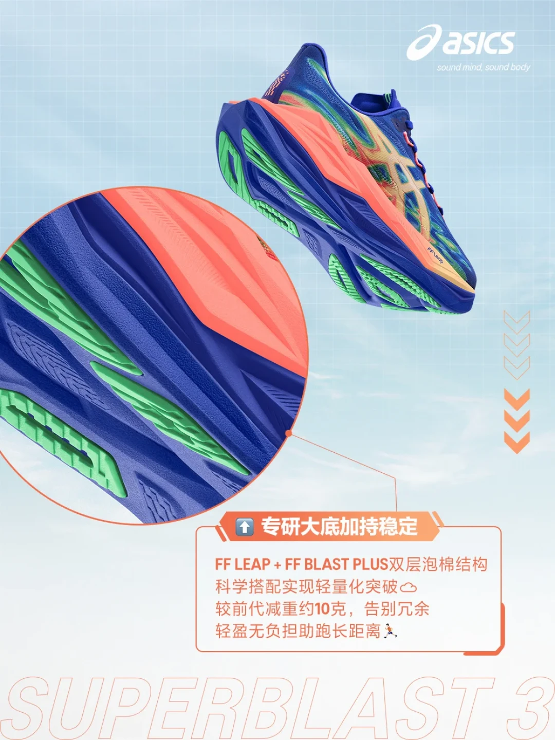 亚瑟士SUPERBLAST 3：第一次把竞速泡棉放进训练鞋