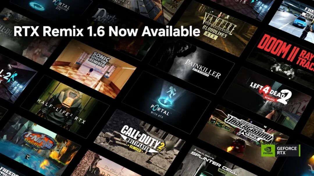 NVIDIA RTX Remix 1.6发布：支持DLSS 5、6倍多帧生成等功能