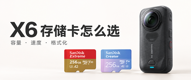 影石X6怎么选microSD卡？容量与格式化指南