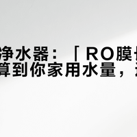 双11买净水器：「RO膜长效8年」折算到你家用水量，还剩几年？