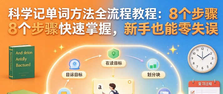 科学记单词方法全流程教程：8个步骤快速掌握，新手也能零失误