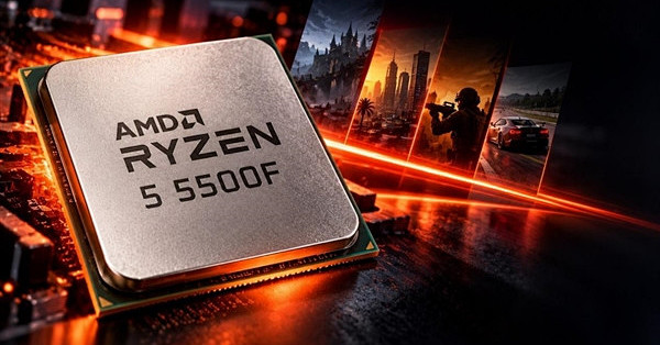 AM4还能战！AMD入门新U锐龙5 5500F性能实测：游戏快9%