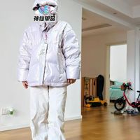 胶囊纳桔珠光免洗儿童连帽羽绒服，冬季 95 绒防寒外套