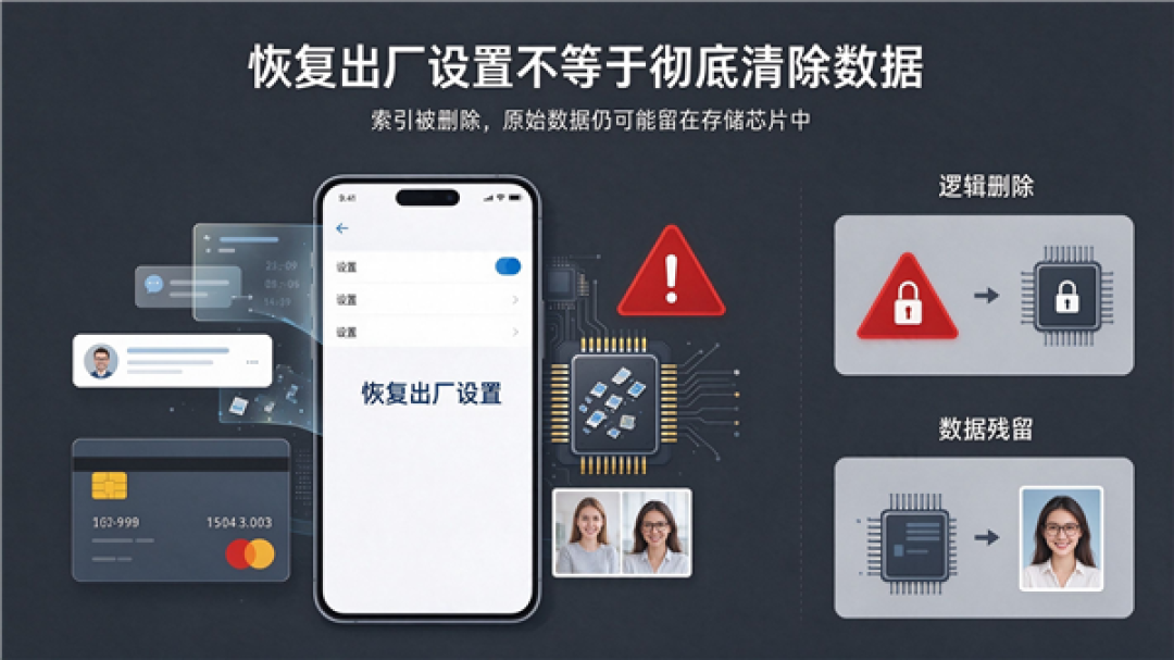 手机恢复出厂设置不等于清除数据!换手机前记得做这一步