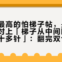「点赞最高的怕梯子帖,是卖梯子的」对上「梯子从中间断了,缝了八十多针」:翻完双11梯子之争的话术楼和避雷楼,工具党家里那把要换的梯子,我拆成三笔账、一张场景对号表和四条红线
