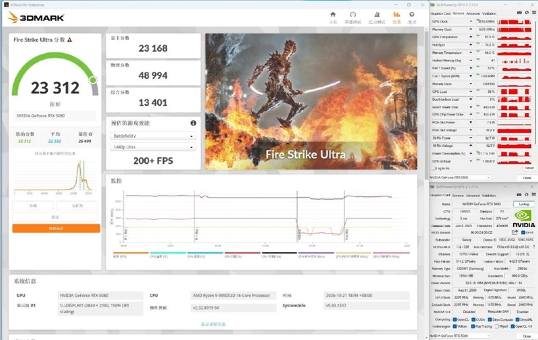 颜值最高的HOF显卡!影驰RTX 5080 HOF Extreme评测:超频展现实力 轻松超越RTX 4090D
