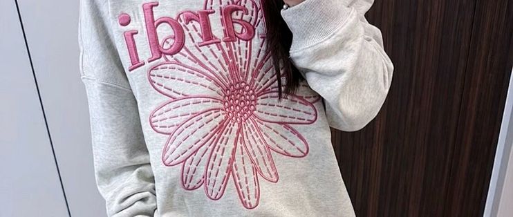 刺绣小雏菊卫衣，宽松显瘦不挑人