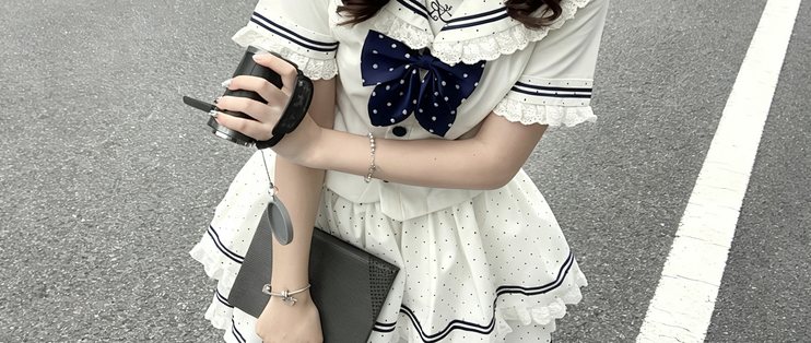 日系学院少女水手服，COMIC SOUL 海盐兔星正版 JK 短袖