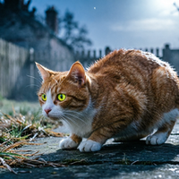 猫眼睛夜里发绿光？光是借来的，"1/6亮度"查无出处