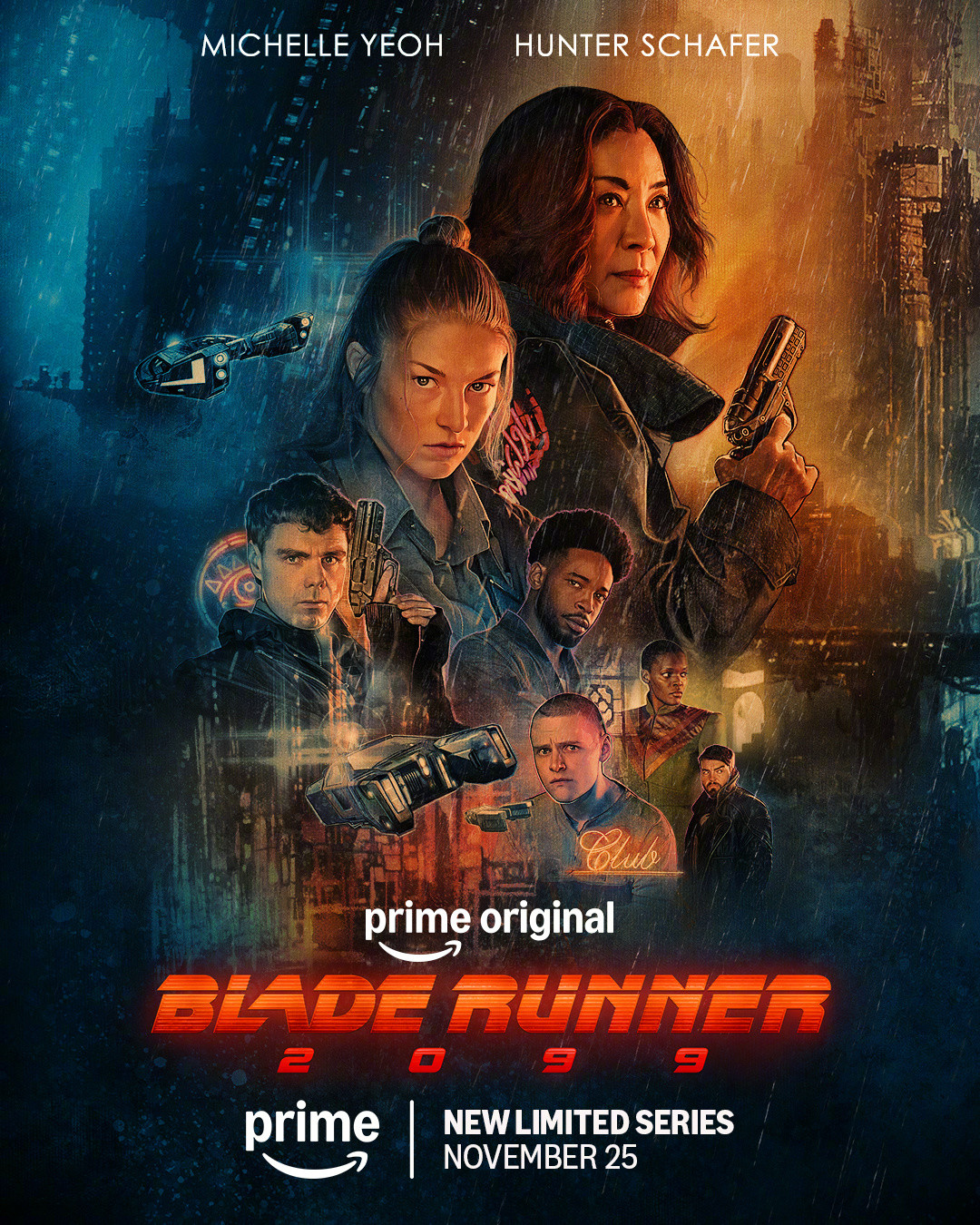 《银翼杀手2099》11月25日一次性放出8集：粉丝看完新海报先慌了——人类成了二等公民，这味儿还对吗？