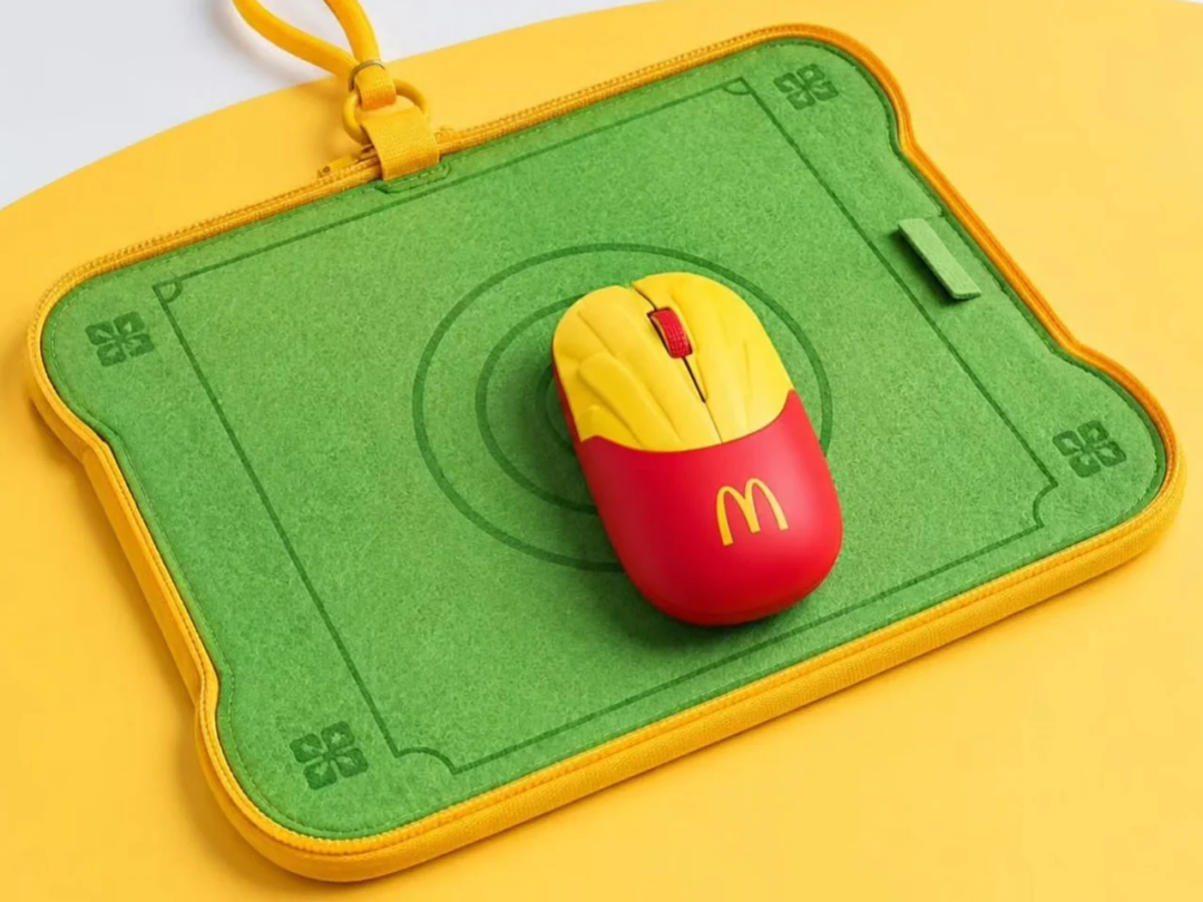 限量版麦当劳“Fry Mark”鼠标由回收的开心乐园餐玩具制成