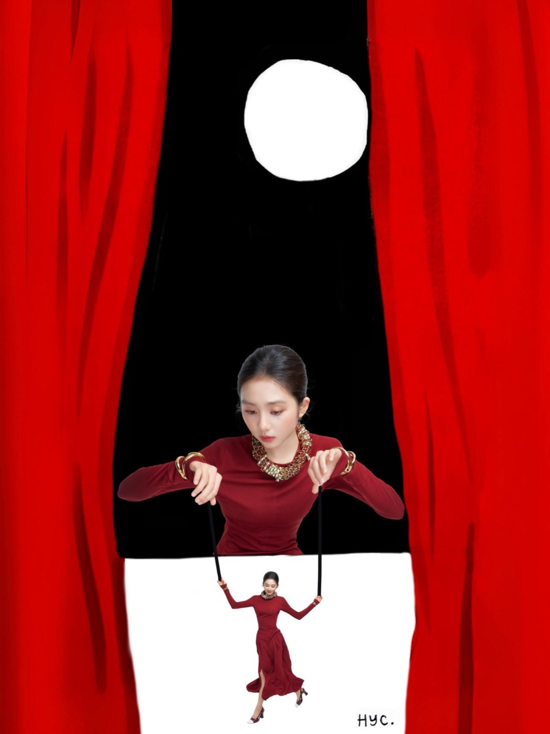 黄多多的礼服被网友P去互换了:比原图还顺眼,连对面是谁都没统一