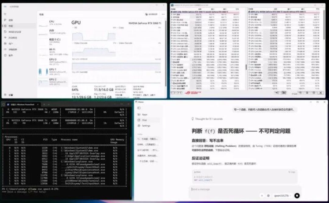 单槽涡轮一箱5张组80G显存玩大模型 映众RTX 5060Ti PRO 16GB显卡多卡评测