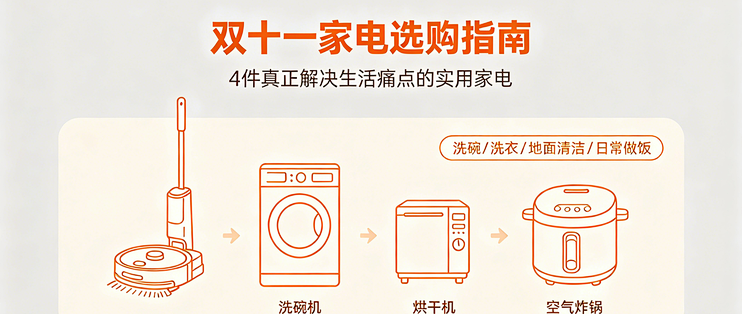 双十一买什么家电好？4件实用家电清单