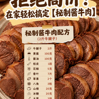 巨省钱！秘制酱牛肉配方，切片不散软烂入味🥩