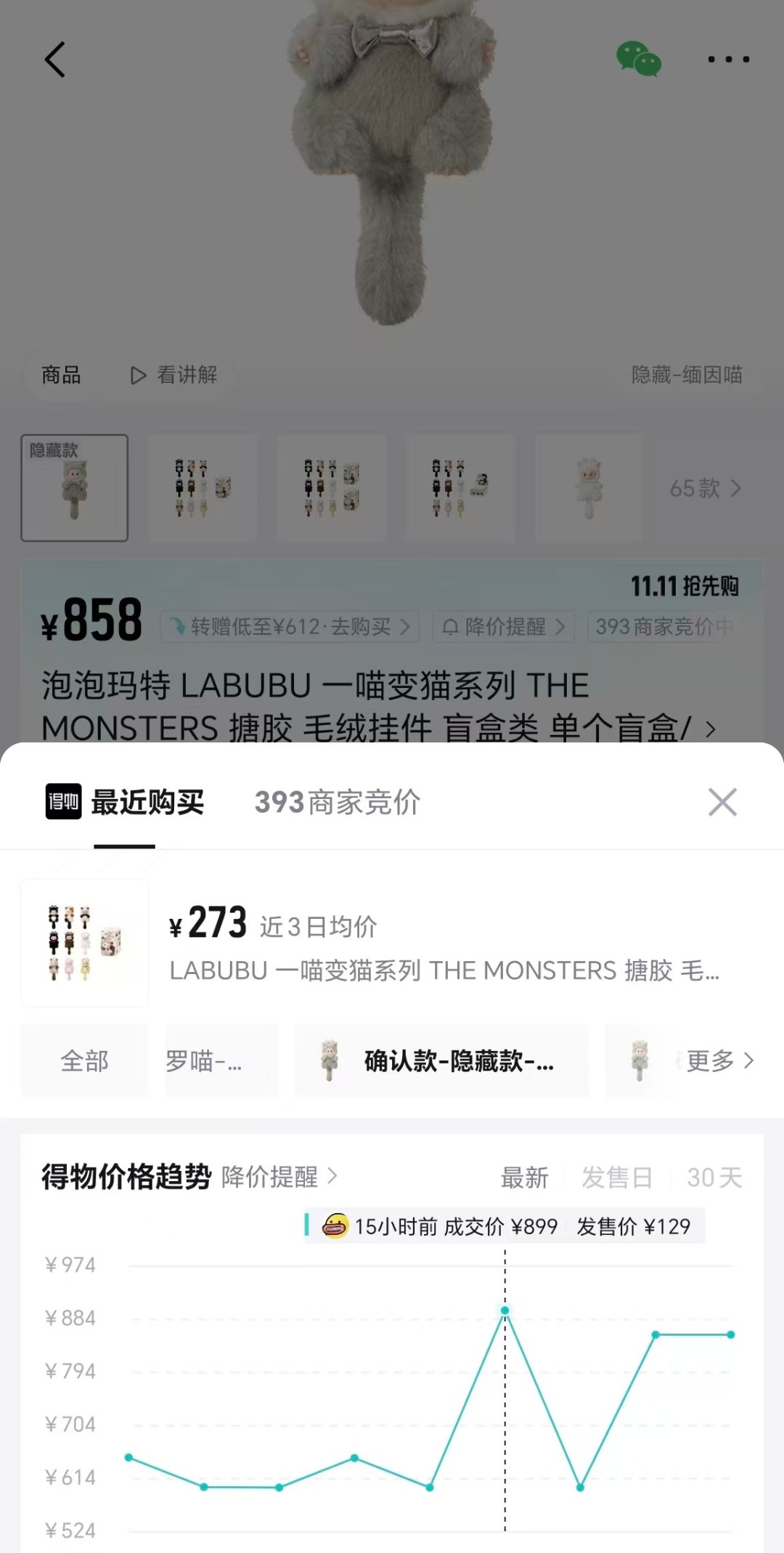 LABUBU新盲盒行情劈叉,原价买猫比拼隐藏稳当
