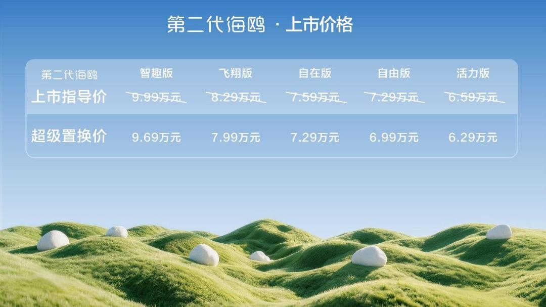 别乱下订!二代海鸥5款配置账:闪充只给3版本,高阶智驾只给顶配