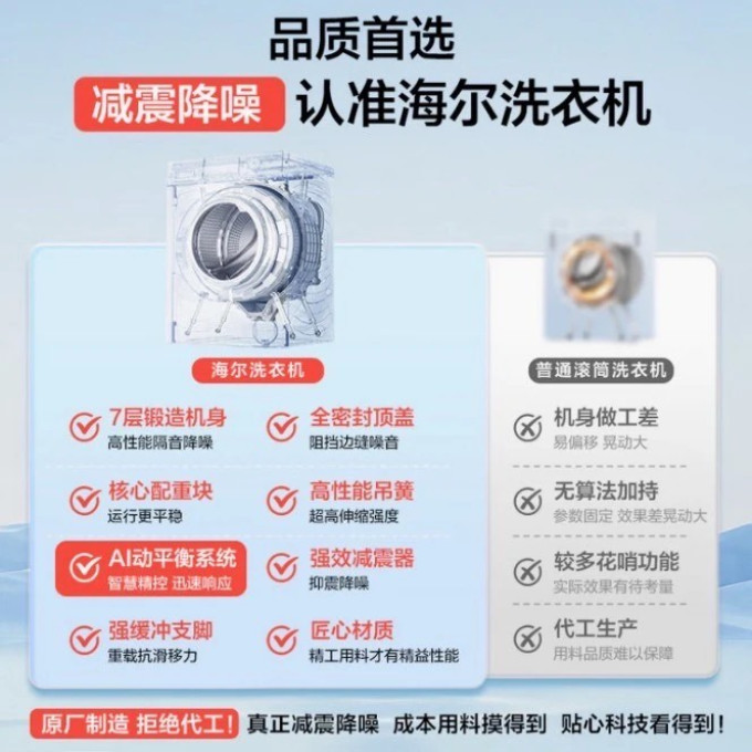 海尔滚筒洗衣机