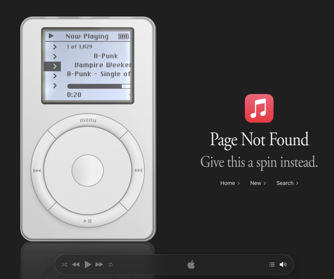 iPod 25周年:苹果官网藏了台能玩的iPod,入口和玩法都在这