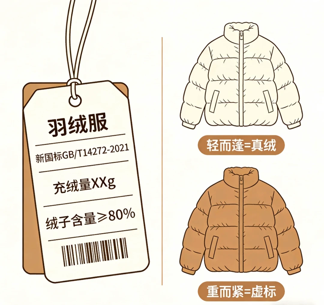 两千元档的羽绒服,充绒才86g?双11囤货前,先翻吊牌看三行小字