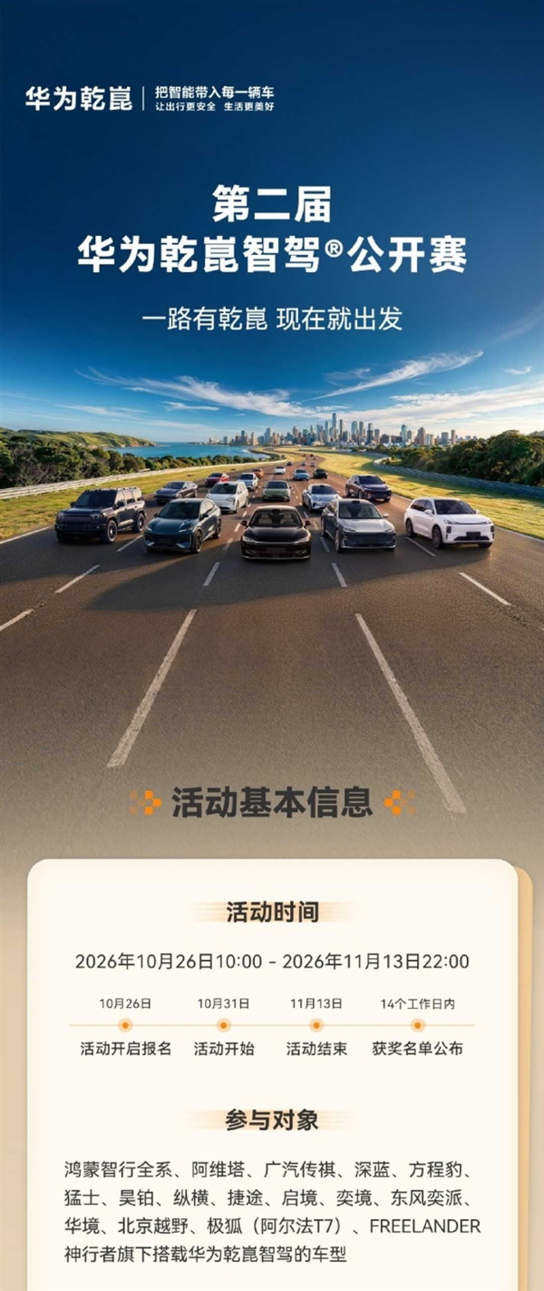 首日破10万！华为乾崑智驾公开赛爆火 日常通勤就能参赛