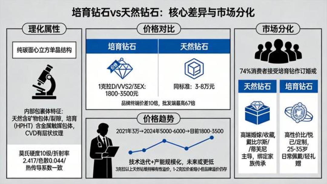 培育钻石10月行情|天然钻价差约81%,双11付款前核证书、克拉价、回收这3处