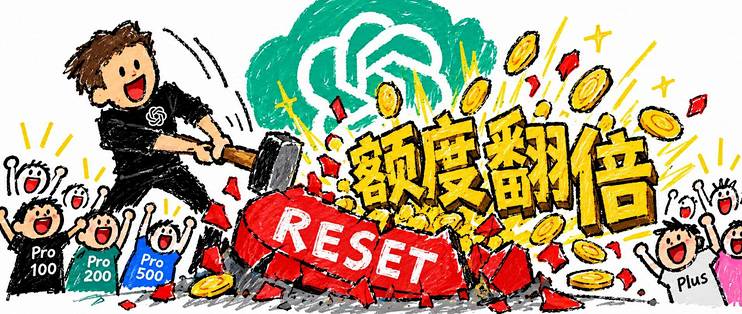 刚刚，ChatGPT Pro 额度官宣翻倍，但免费重置可能要没了