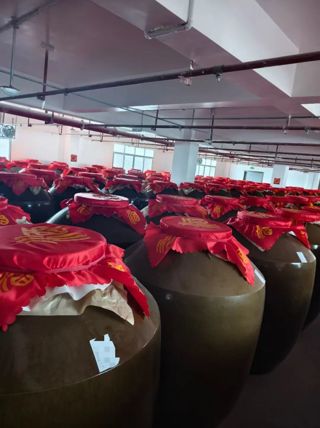 茅台镇酒厂的陶坛酒库