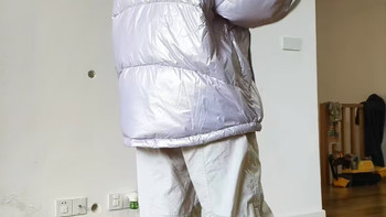胶囊纳桔珠光免洗儿童连帽羽绒服