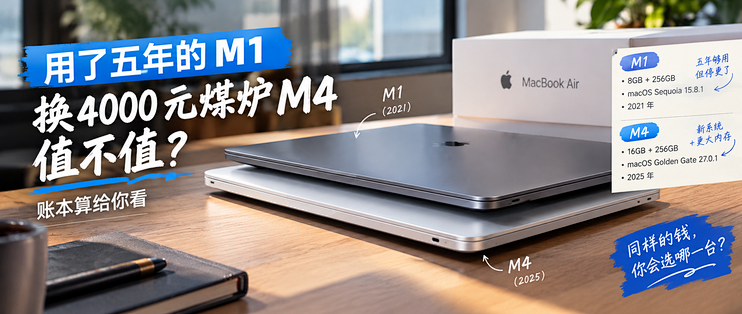 用了五年的 M1 换 4000 元煤炉 M4，值不值？账本算给你看