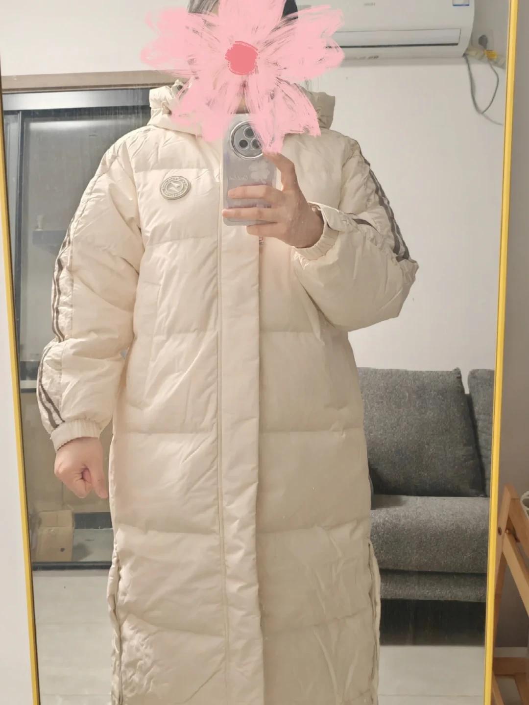 雪中飞白色长款晒单