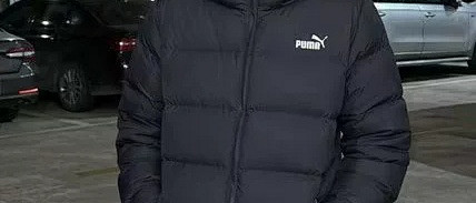 彪马儿童连帽羽绒服百搭时尚款