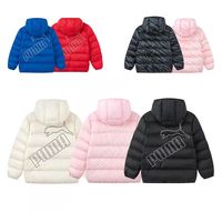 PUMA 彪马儿童轻薄连帽排骨羽绒服