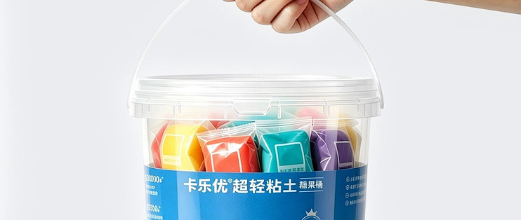 卡乐优超轻粘土：颜色与提桶包装