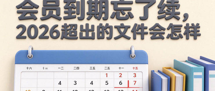 会员到期忘了续，2026 超出的文件会怎样