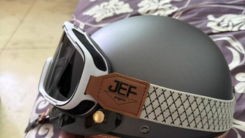 JEF 美式复古半盔，摩托电动车 3C 认证瓢盔男女四季款