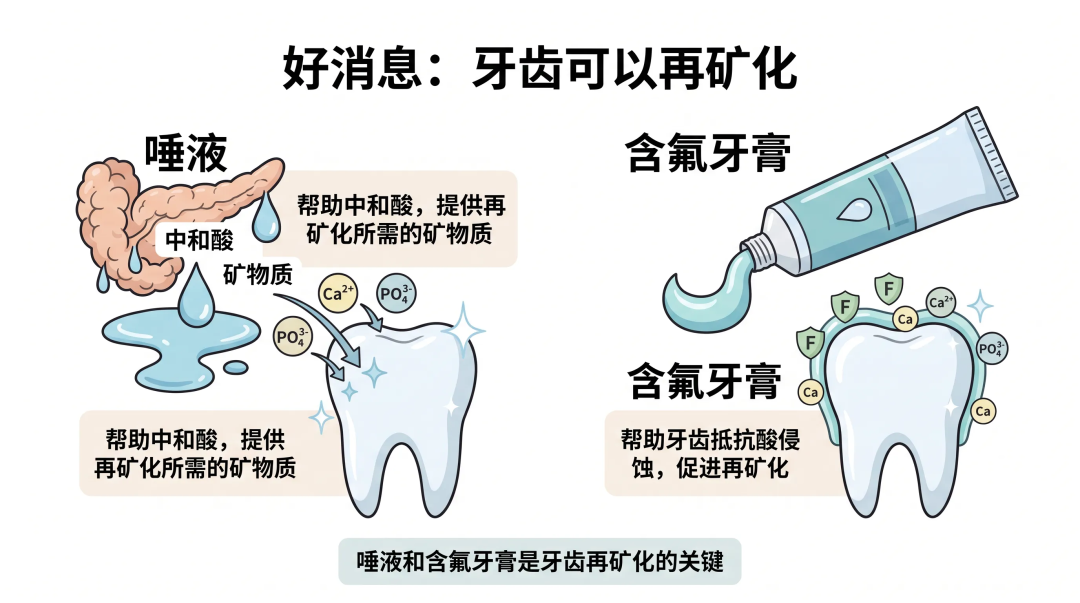 孩子不爱刷牙，牙齿都“脱矿”了！这时候还能补救吗？