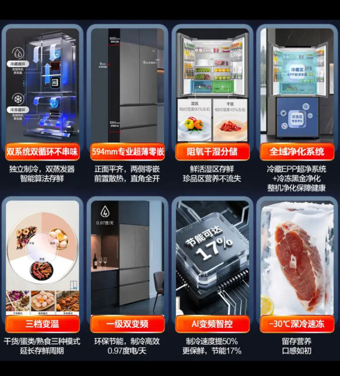 海尔多门冰箱
