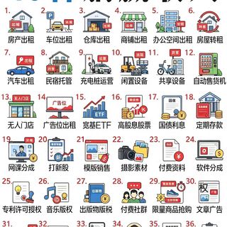 搞钱开窍：40个被动收入思路！拉开同龄人差距
