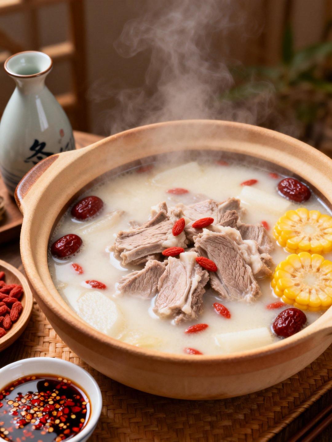 离立冬还有7天,第一锅羊肉汤:膻味长在油里,不在八角里