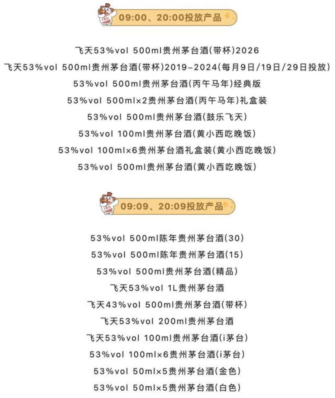 i茅台每日投放时段明细