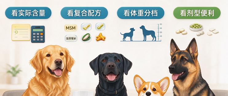 狗狗氨糖软骨素怎么选？7款热门品牌成分测评，按体型和需求挑选